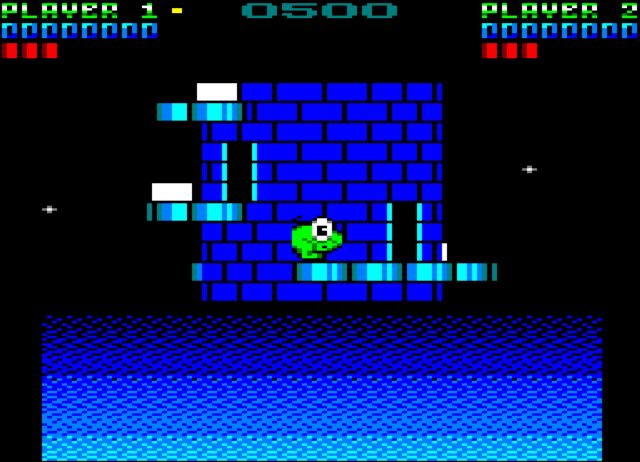 Nebulus - Amstrad CPC game screenshot (1988) by Hewson