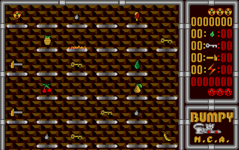 Bumpy - Atari ST game screenshot (1989) by Loriciels
