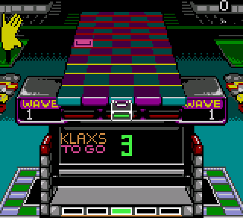 Klax - Game Gear game screenshot (1991) by Tengen