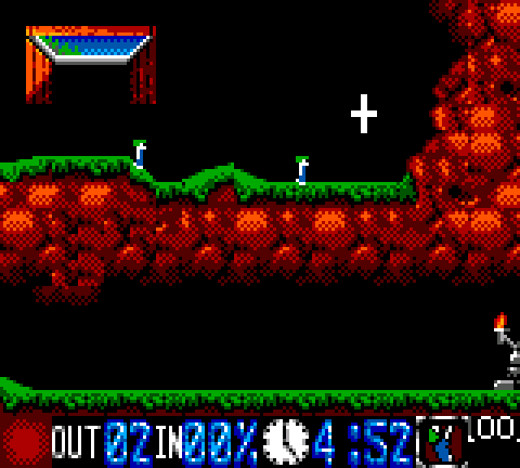 Lemmings - Game Gear game screenshot (1992) by Sega