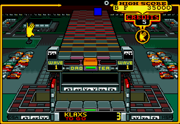 Klax - Megadrive game screenshot (1990) by Tengen