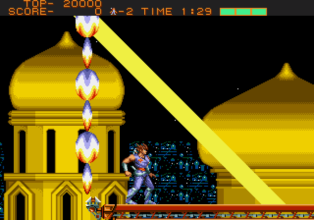 Strider - Megadrive game screenshot (1990) by Sega