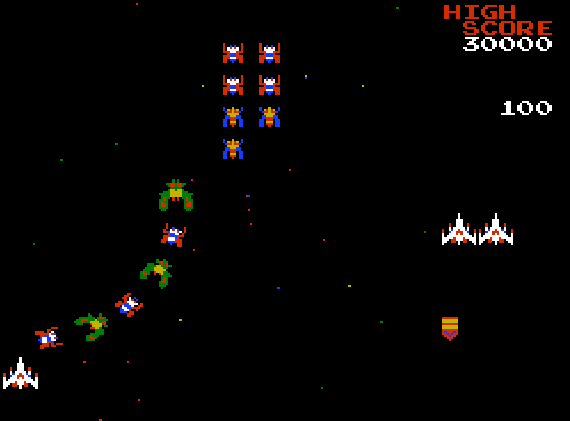 Galaga - NES game screenshot (1985) by Namco