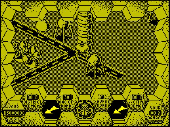 Amaurote - ZX Spectrum game screenshot (1987) by Mastertronic