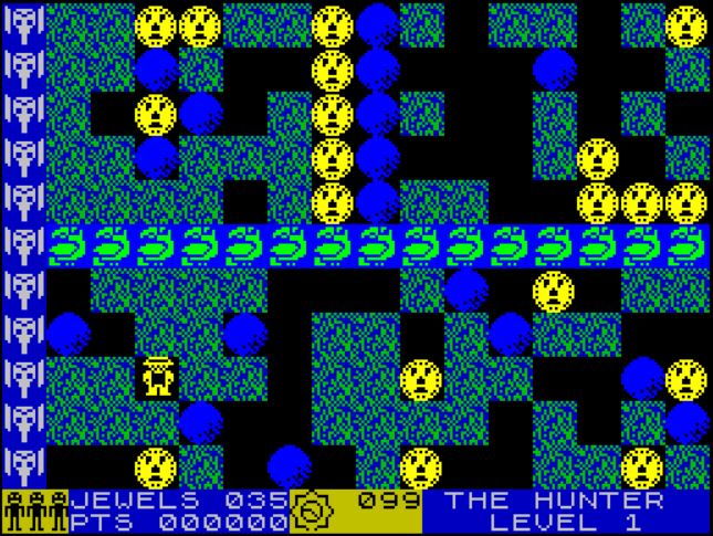 Rockford - ZX Spectrum game screenshot (1987) by Mastertronic