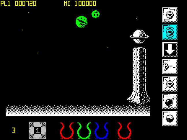 Wizball - ZX Spectrum game screenshot (1987) by Ocean