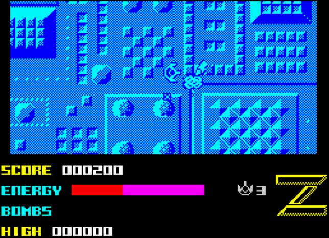 Z-Pilot - ZX Spectrum game screenshot (1987) by Alligata
